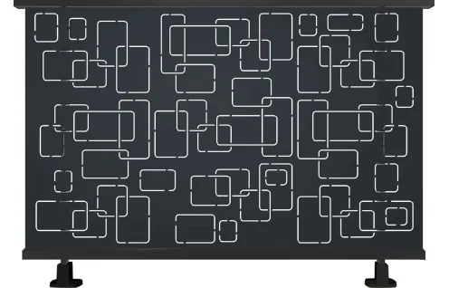 Garde-corps alu contemporain aux motifs géométriques