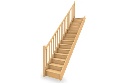 Escalier standard bois droit