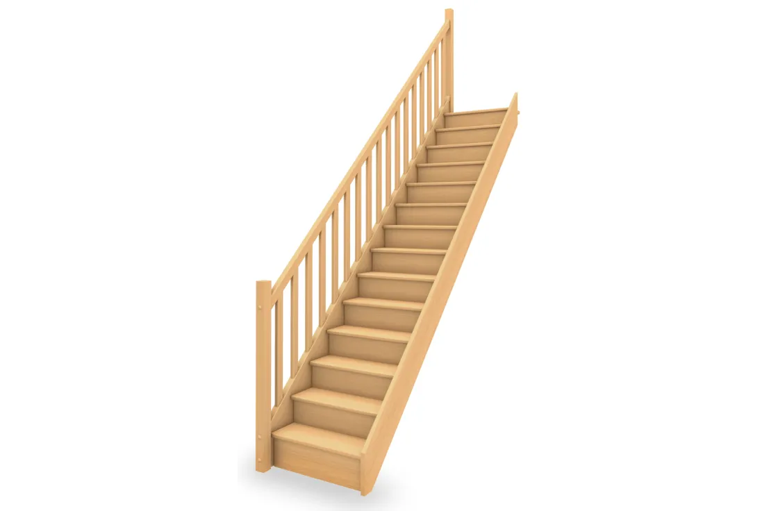 Escalier standard bois droit