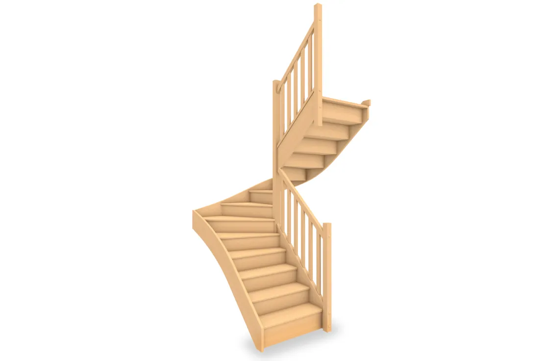 Escalier standard 1/2 tournant