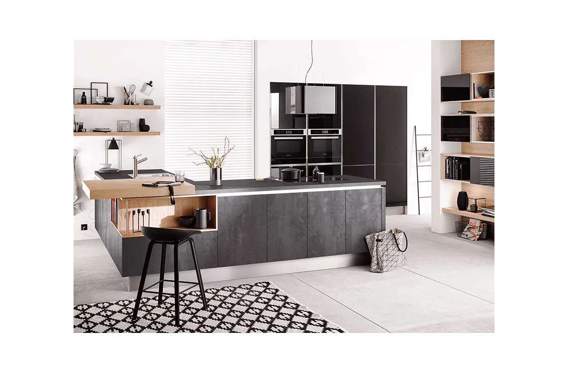 Cuisine équipée sur mesure moderne look urbain