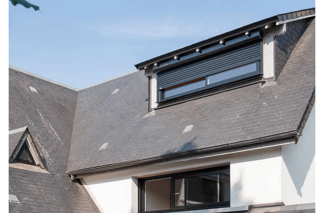 fenêtre aluminium avec volet roulant intégré